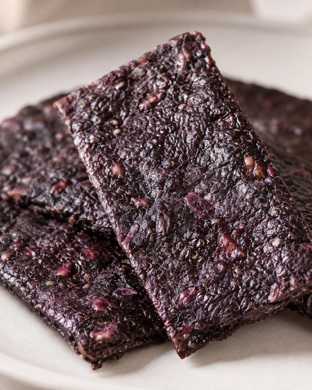 Close-up of HumDog fruity chew treats on a plate