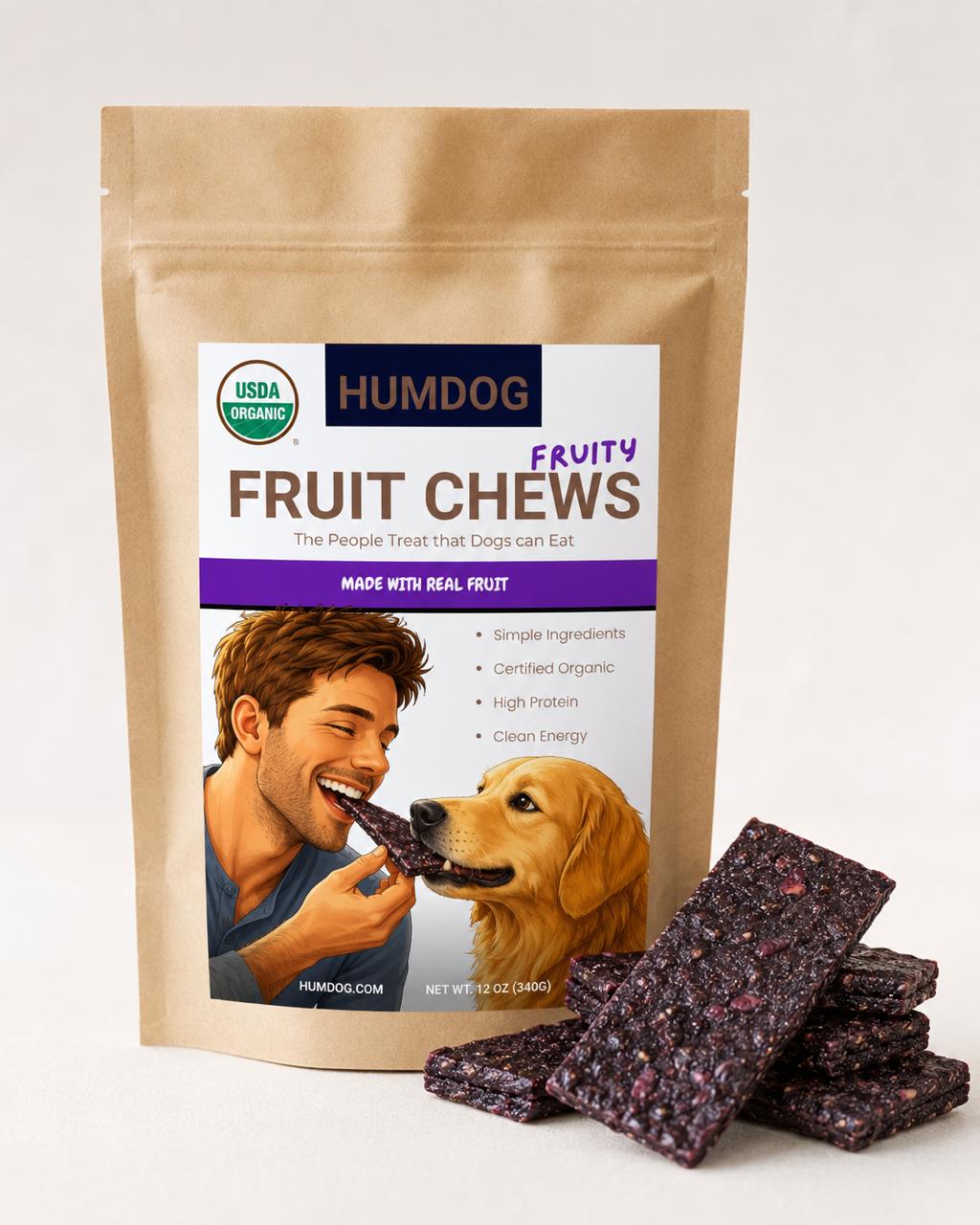 HumDog Fruity Biscuits package